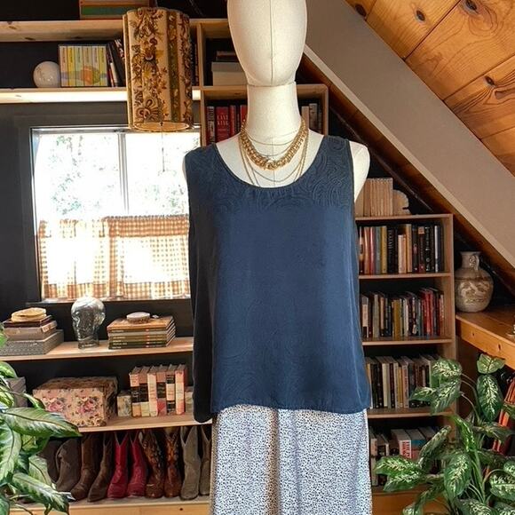 Silk Tank Paisley Black - Picture 1 of 5